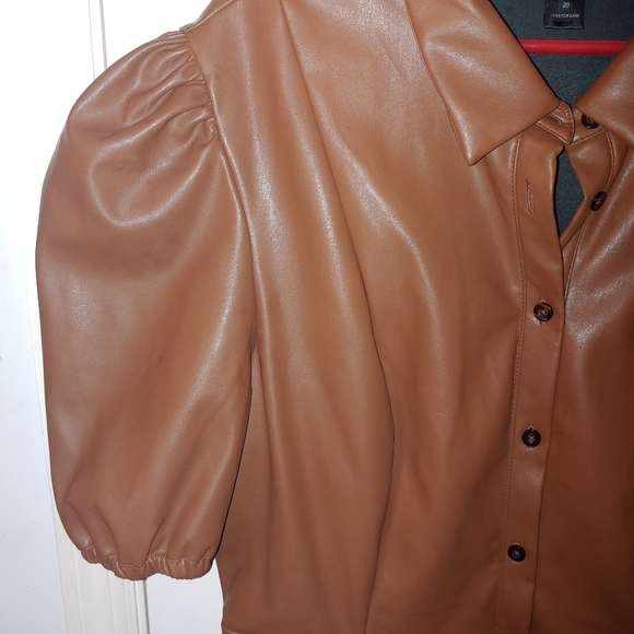 Ashley Stewart brown leather dress - Picture 5 of 5